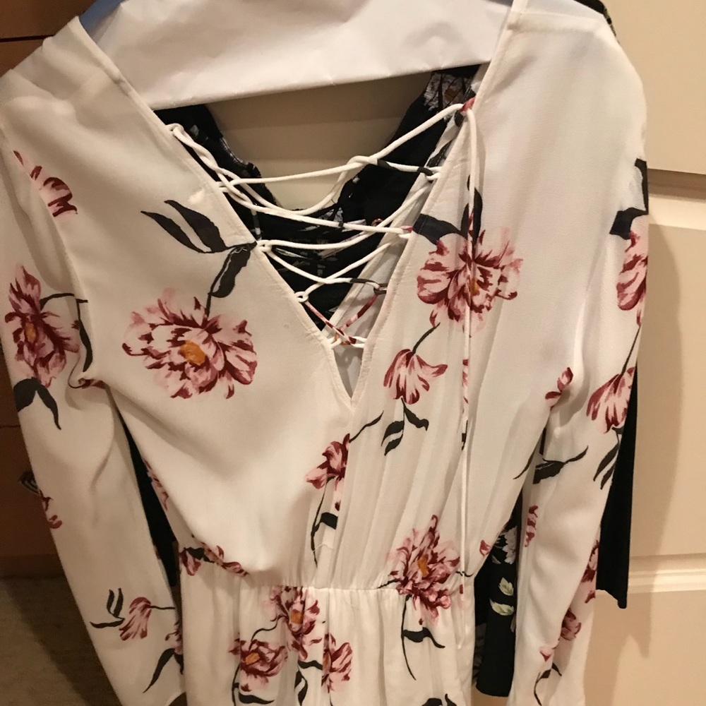 Long Sleeve Floral Romper!